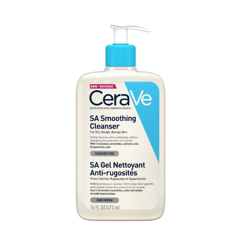 CERAVE Sa Smoothing Cleanser - Sejas un ķermeņa tīrīšanas līdzeklis problemātiskai ādai 473 ml - adascentrs.lv