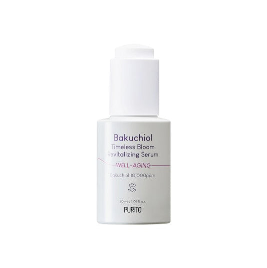 PURITO Bakuchiol Timeless Bloom Revitalizing Serum Atjaunojošs sejas serums