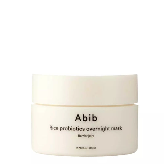 Abib Rice Probiotics Overnight Mask Barrier Jelly Nakts sejas maska