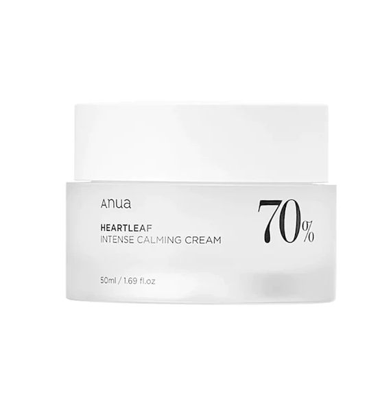 ANUA Heartleaf 70% Intense Calming Cream - raminantis veido kremas